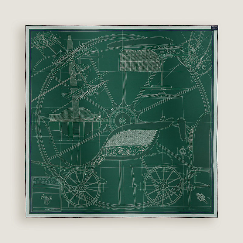 Petit Duc double face scarf 90 - Brown | Hermès Mainland China